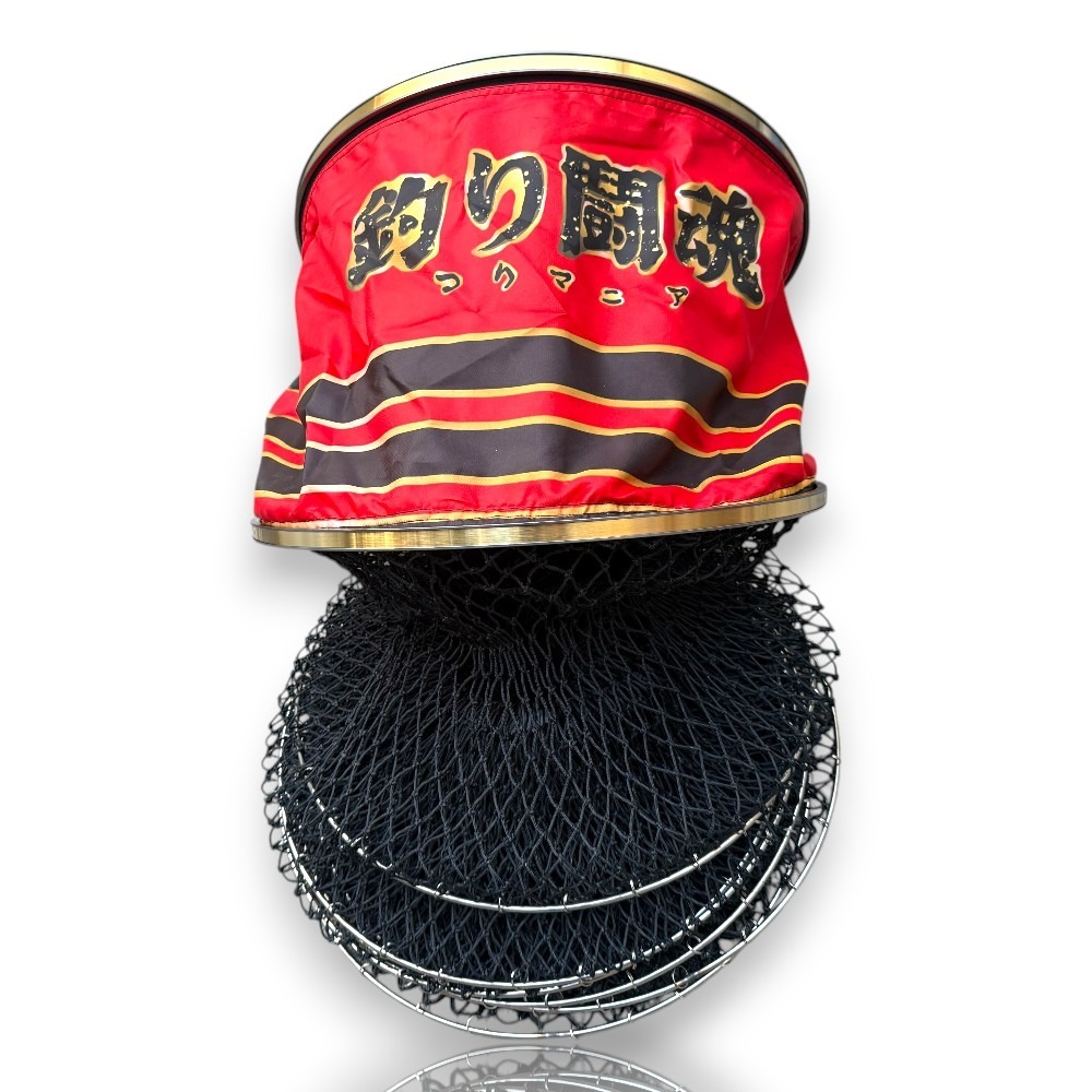 中壢紅海釣具【吉作】釣魚鬪魂 狂人8呎戰鬥網 (紅黑伽馬款)-細節圖2