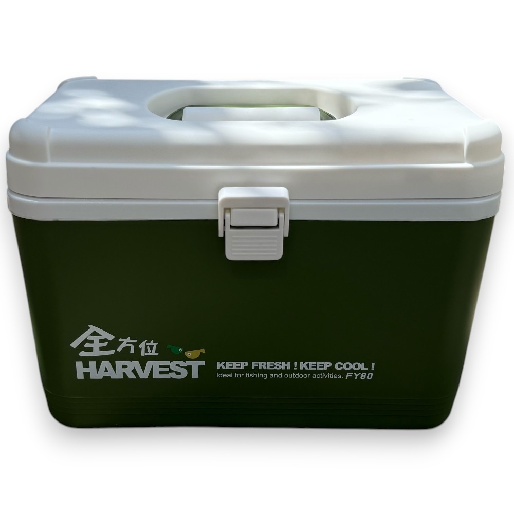 【中壢紅海釣具】全方位冰箱 8L藍色 綠色活魚桶 活餌桶 附內網/小撈網/內盒/背帶-規格圖7