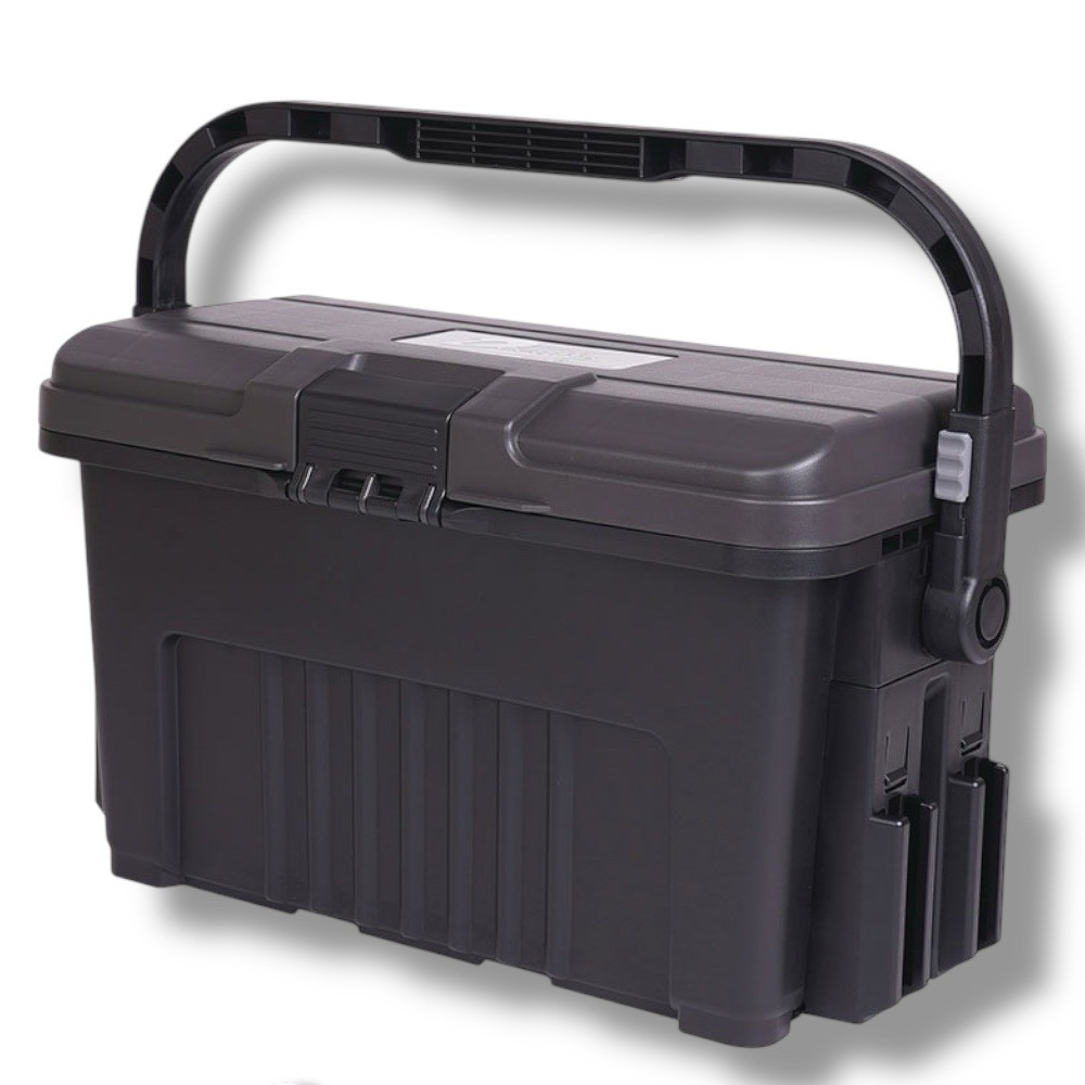 炭灰色×黑色工具箱(無附置竿架)