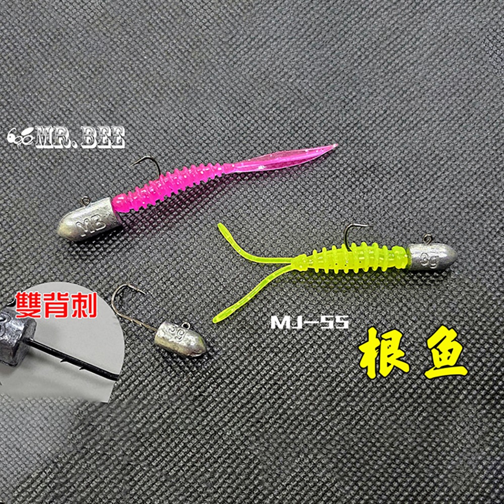中壢紅海釣具【SAME】MJ-55 根魚鉛頭鉤 雙背刺魚鉤 淡海水路亞-細節圖2