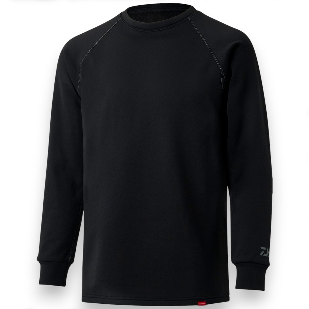 中壢紅海釣具【DAIWA】 DU-3125S 極厚型DANROTECH 黑色圓領保暖內搭衣 (25年秋冬款) 發熱衣-細節圖2