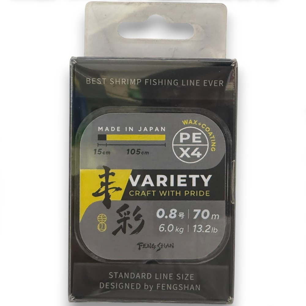 中壢紅海釣具【FENGSHAN 丰山】 丰彩 VARIETY PE X4 70M 頂規釣蝦PE線-規格圖8