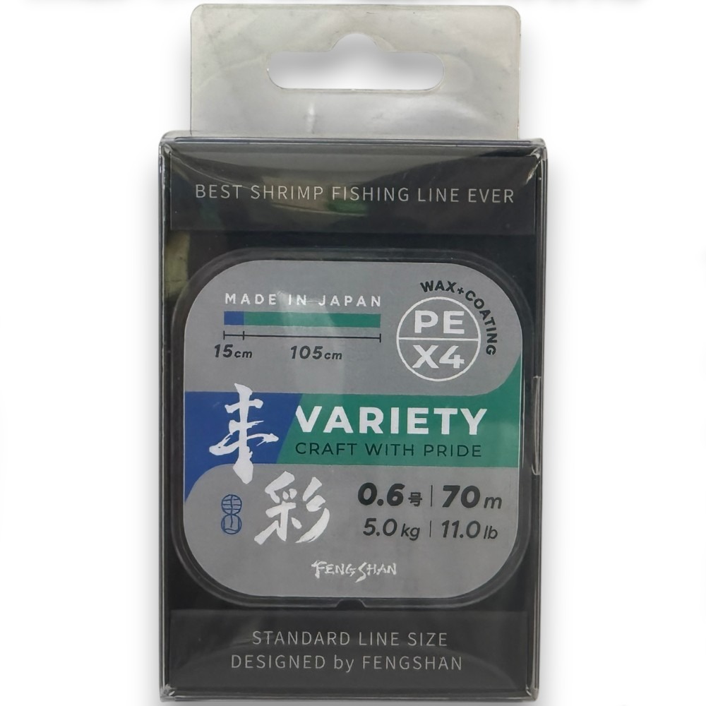 中壢紅海釣具【FENGSHAN 丰山】 丰彩 VARIETY PE X4 70M 頂規釣蝦PE線-規格圖8