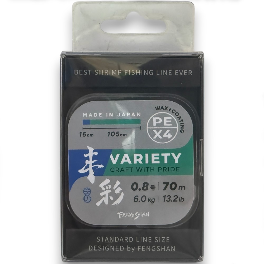 中壢紅海釣具【FENGSHAN 丰山】 丰彩 VARIETY PE X4 70M 頂規釣蝦PE線-規格圖8
