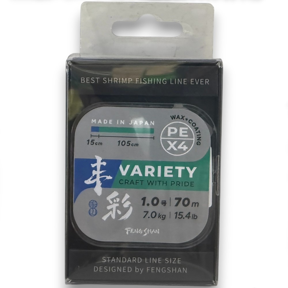 中壢紅海釣具【FENGSHAN 丰山】 丰彩 VARIETY PE X4 70M 頂規釣蝦PE線-規格圖8