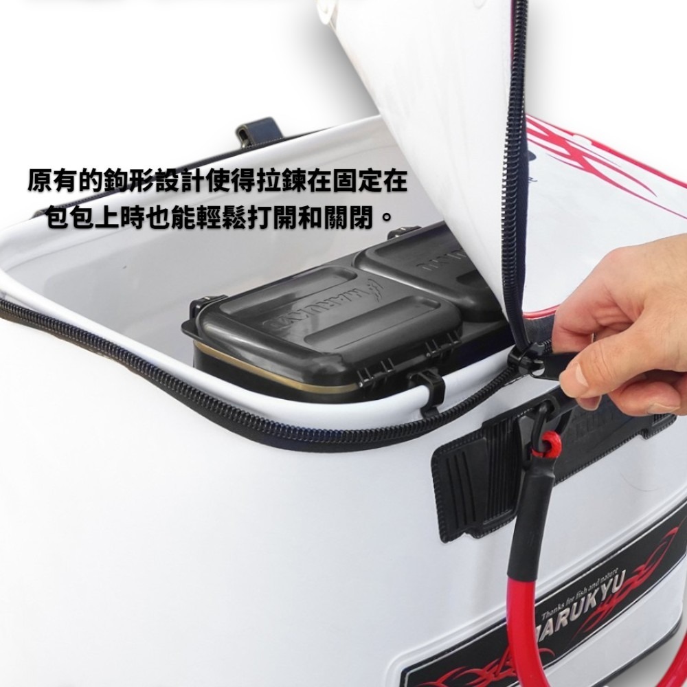中壢紅海釣具【MARUKYU】パワーエサバケットＳＰ ホワイト 雙格保冷餌盒 南極蝦盒-細節圖11