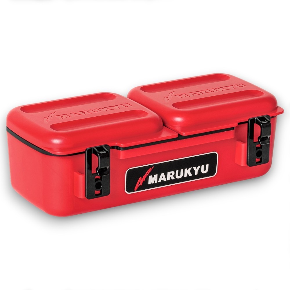 中壢紅海釣具【MARUKYU】パワーエサバケットＳＰ ホワイト 雙格保冷餌盒 南極蝦盒-規格圖11