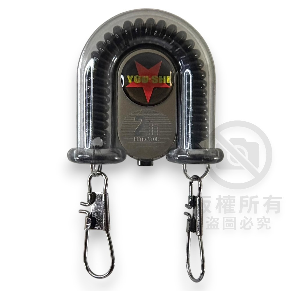 中壢紅海釣具【YOU-SHI】 雙拉伸縮扣 線圈不纏繞 最長可延伸至27 公分-細節圖2
