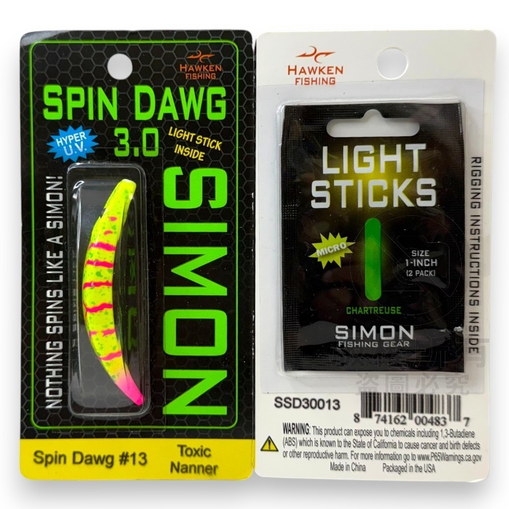 中壢紅海釣具【HAWKEN FISHING】SPIN DAWG 美國弓角 3.0 中通弓角 旋轉魚 彎彎魚-細節圖6