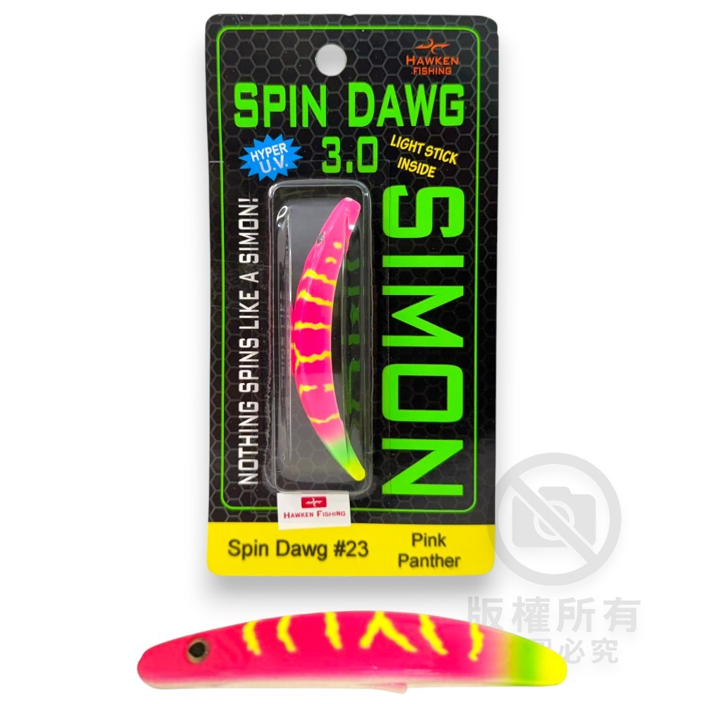 中壢紅海釣具【HAWKEN FISHING】SPIN DAWG 美國弓角 3.0 中通弓角 旋轉魚 彎彎魚-規格圖9