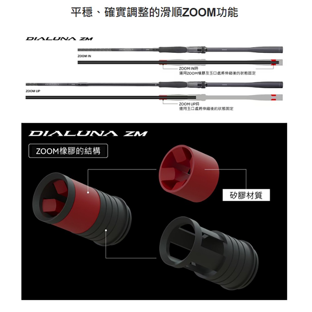 中壢紅海釣具【SHIMANO】 DIALUNA ZM  岸拋竿 (25年款) 海水路亞竿 伸縮路亞竿-細節圖4