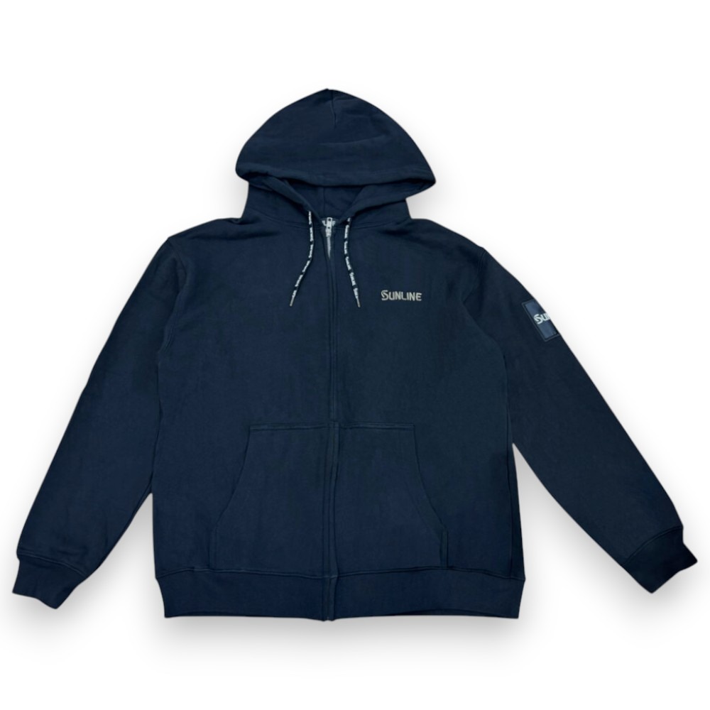 中壢紅海釣具【SUNLINE】SUW-15507 黑色全拉鍊連帽外套 (25年秋冬款)-細節圖2