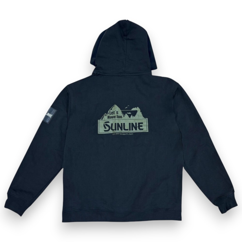 中壢紅海釣具【SUNLINE】SUW-15507 黑色全拉鍊連帽外套 (25年秋冬款)-細節圖3