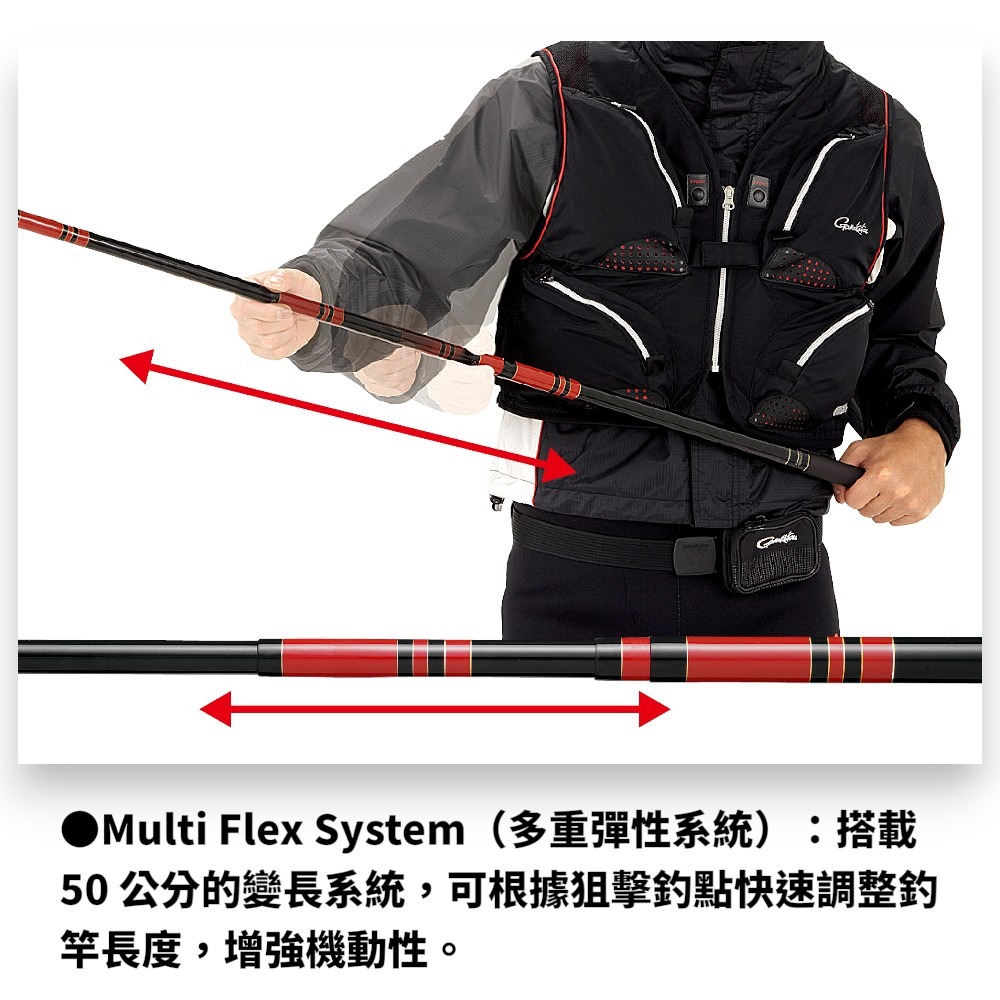 中壢紅海釣具【gamakatsu】がま渓流 MULTIFLEX 本流 ZEROLEADER II 本流竿 溪流竿-細節圖9