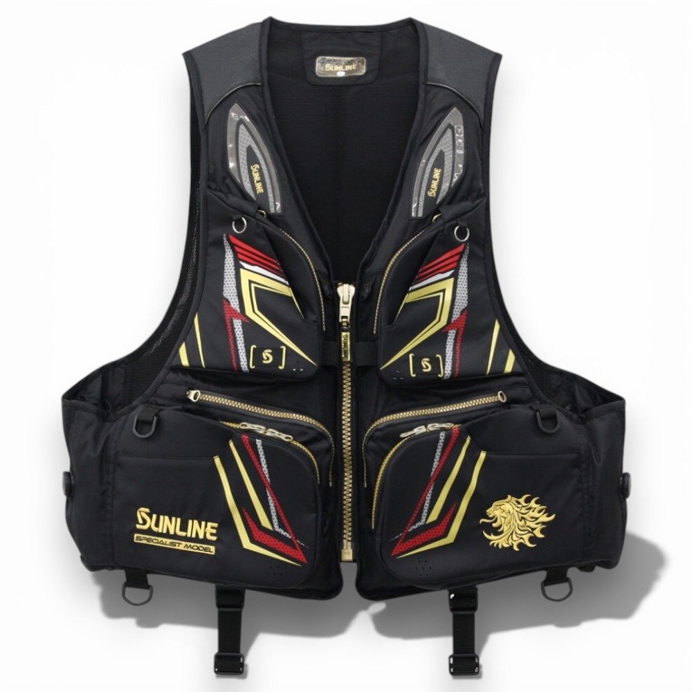 中壢紅海釣具【SUNLINE】 SUL-250 黑色救生衣 (25年秋冬款)-細節圖2