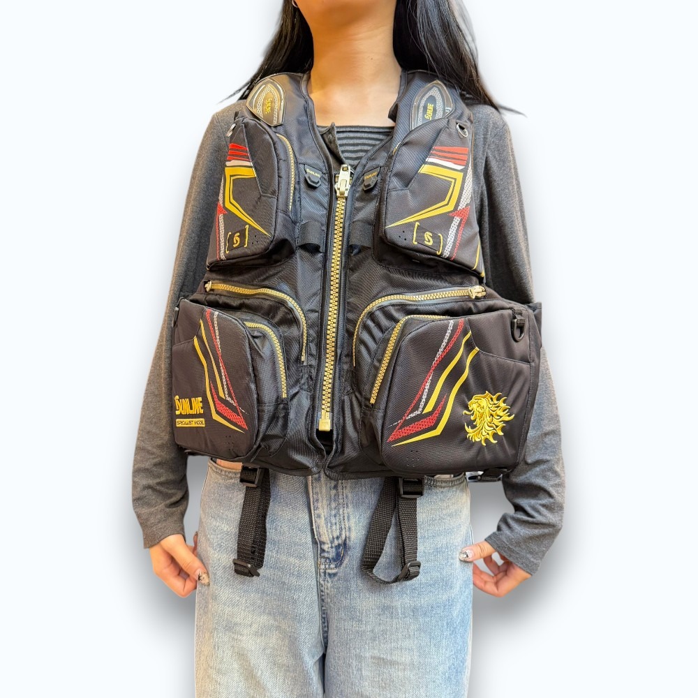 中壢紅海釣具【SUNLINE】 SUL-250 黑色救生衣 (25年秋冬款)-細節圖4