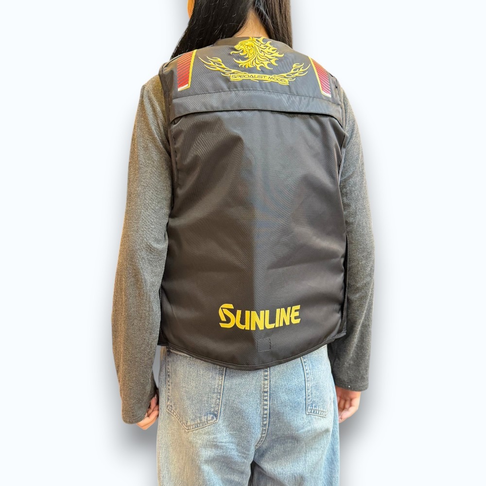 中壢紅海釣具【SUNLINE】 SUL-250 黑色救生衣 (25年秋冬款)-細節圖5
