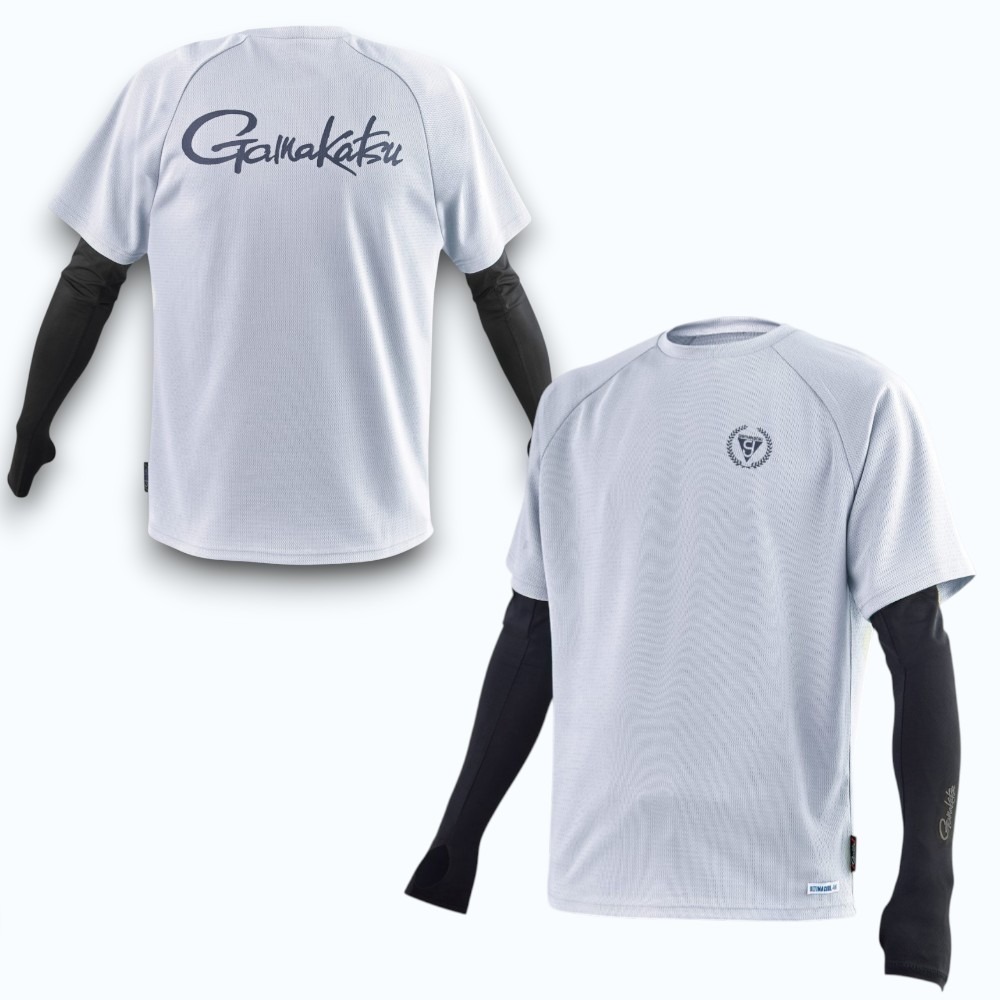 中壢紅海釣具【gamakatsu】GM-3787 抗UV瞬涼機能 短袖T恤(附袖套)-規格圖8