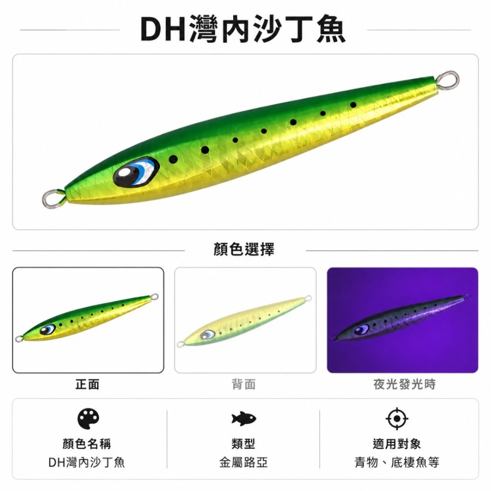 中壢紅海釣具【DAIWA】SALTIGA CLADE ARTIS 鐵板路亞 150/200/250克 慢搖 船釣 青物-規格圖11