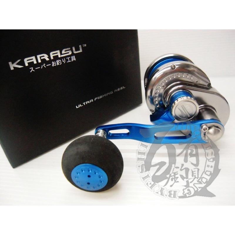 ◎百有釣具◎KARASU HT-40C JIGGING專用 鼓式捲線器~碳纖維雙煞車系統,煞車值25lb/50lb-細節圖2