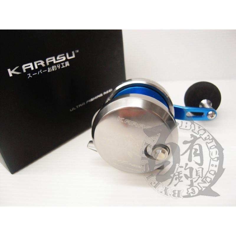 ◎百有釣具◎KARASU HT-40C JIGGING專用 鼓式捲線器~碳纖維雙煞車系統,煞車值25lb/50lb-細節圖4