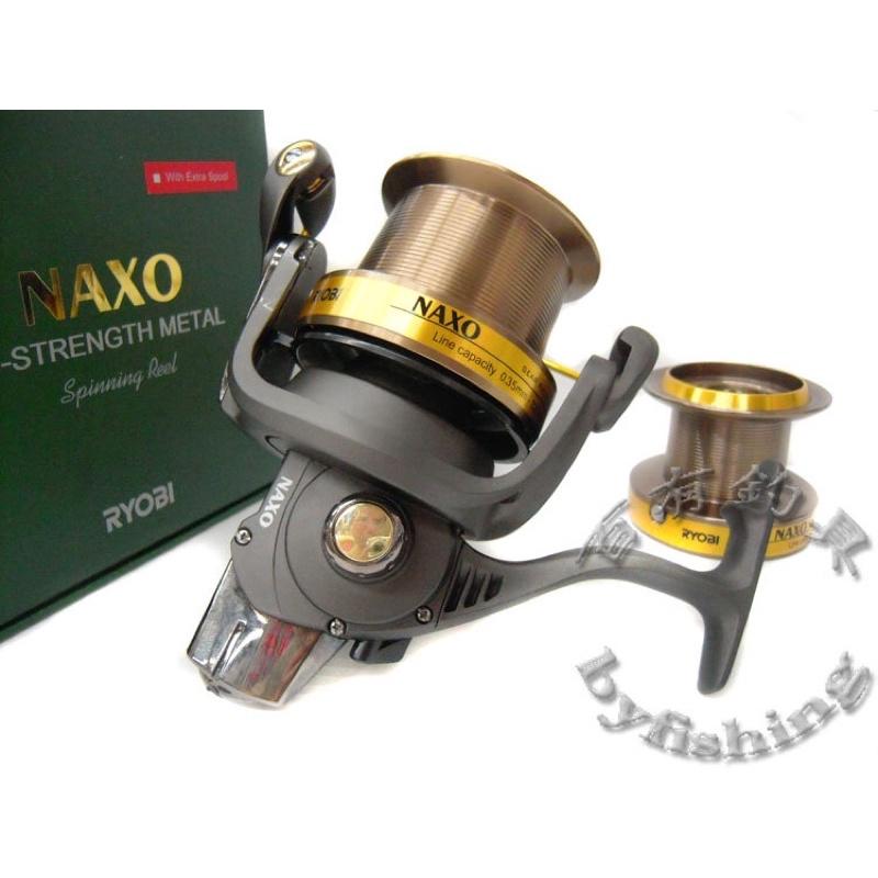 ◎百有釣具◎RYOBI  NAXO 約10000型 遠投雙線杯捲線器~高強度全鋁合金精密鑄造-細節圖3