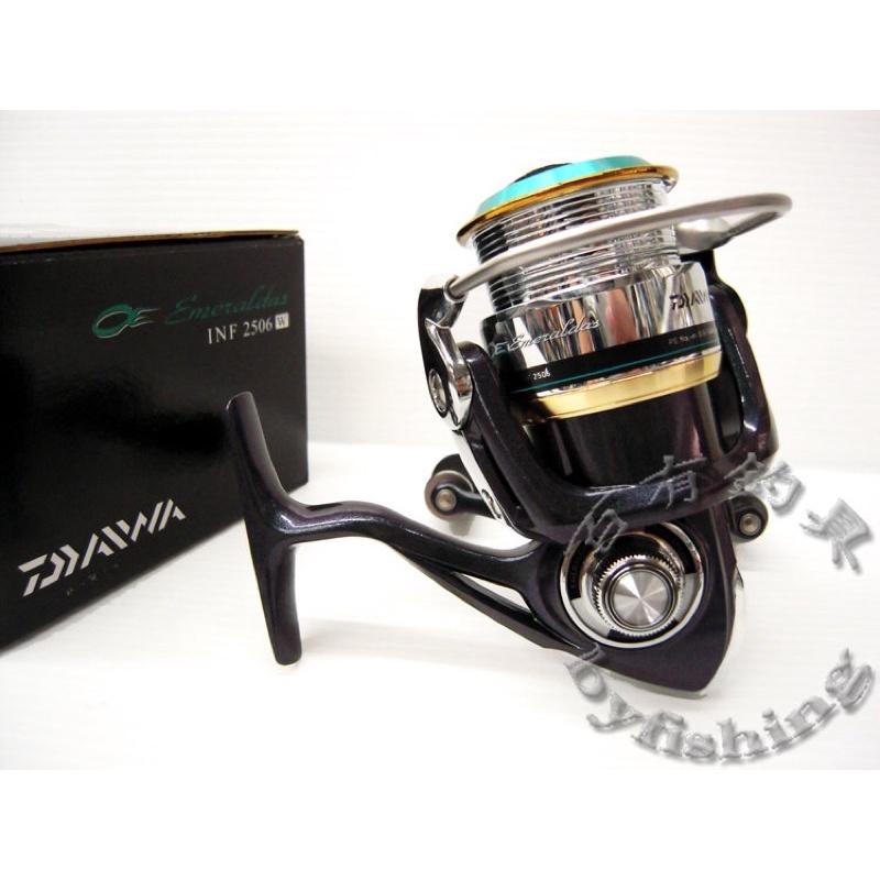 ◎百有釣具◎DAIWA Emeraldas INF 2506W (雙手把)軟絲路亞專用捲線器6+1培林輕量化設計 更順手-細節圖2