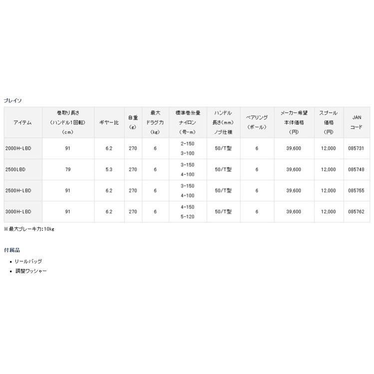 ◎百有釣具◎DAIWA PLAISO 手煞車捲線器 2000H/2500/2500H/3000H-LBD~再送釣線-細節圖8