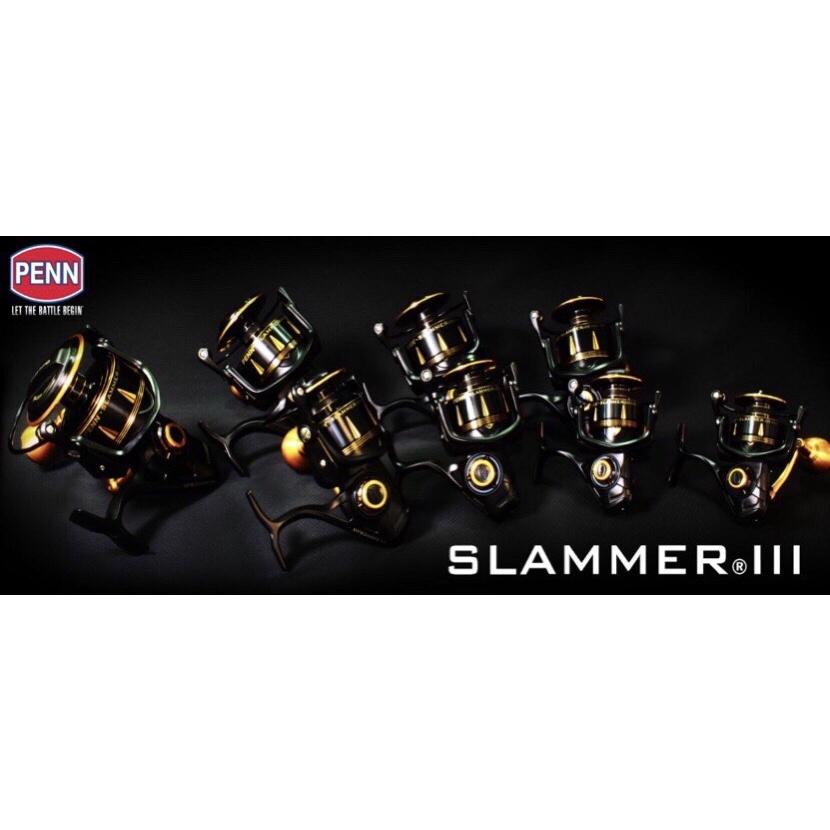 ◎百有釣具◎ PENN SLAMMER III (SLA III) 大物紡車捲線器~全金屬機身和側板 加送PE線1捲-細節圖2