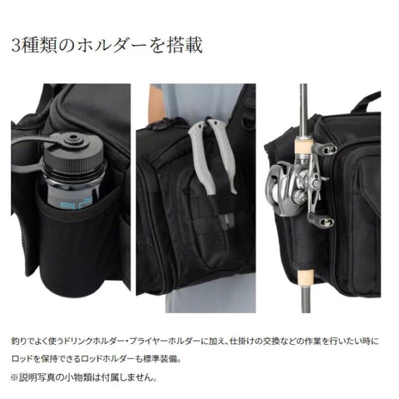 ◎百有釣具◎ SHIMANO  新品BS-221W 黑色肩背包 S 約29×10×17cm  M 約32×10×21cm-細節圖4
