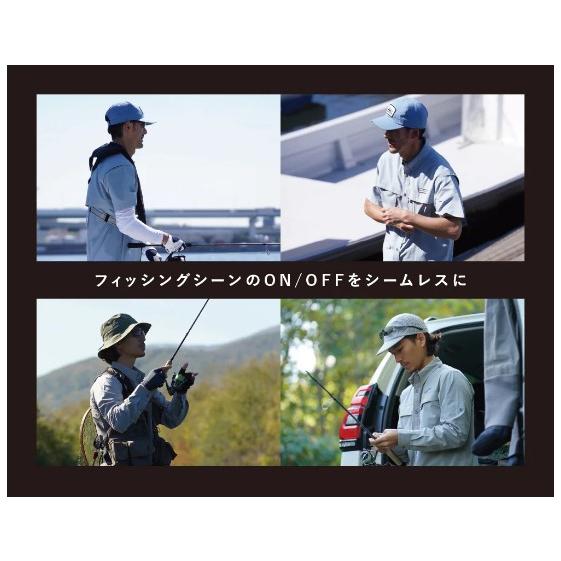 ◎百有釣具◎SHIMANO SH-020W 復古 尊貴 防潑水 機能 短袖 襯衫 藍色 規格:L-細節圖7
