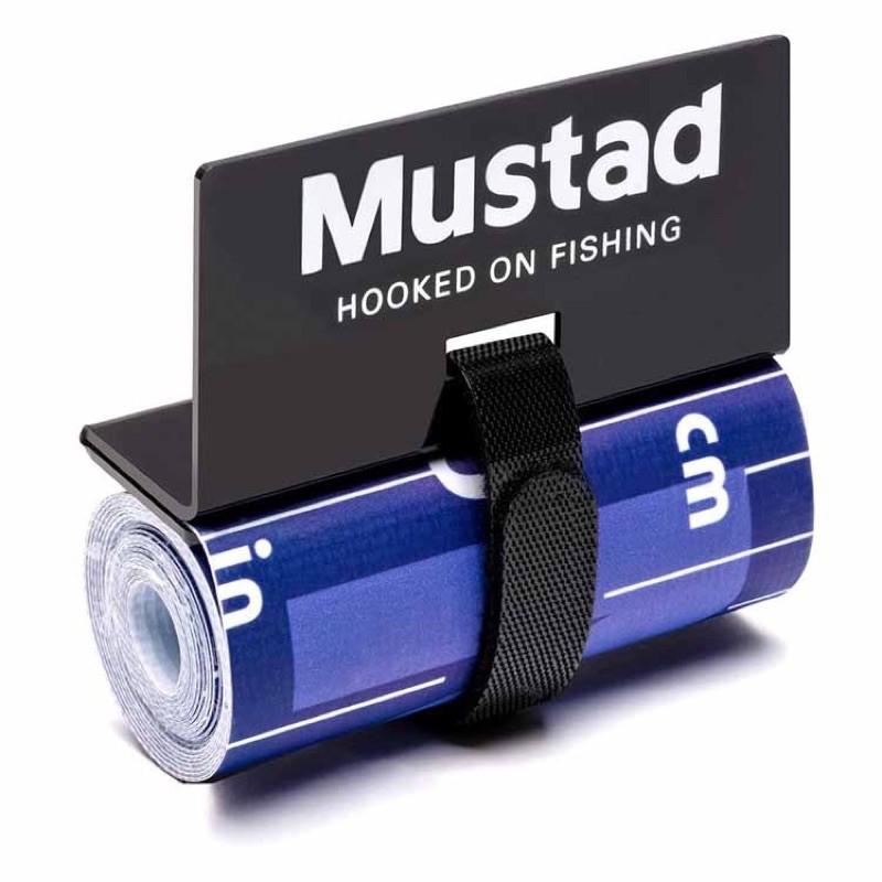 ◎百有釣具◎挪威品牌MUSTAD(慕斯達) M競技用大魚尺 精準公分、英吋雙單位護魚加寬尺寸+手捲收納板+強力覆用黏扣帶-細節圖2