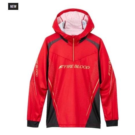 ◎百有釣具◎SHIMANO 23 SH-124W LIMITED PRO 頂級 連帽 長袖釣魚衫 白色/紅色 規格:L-細節圖7