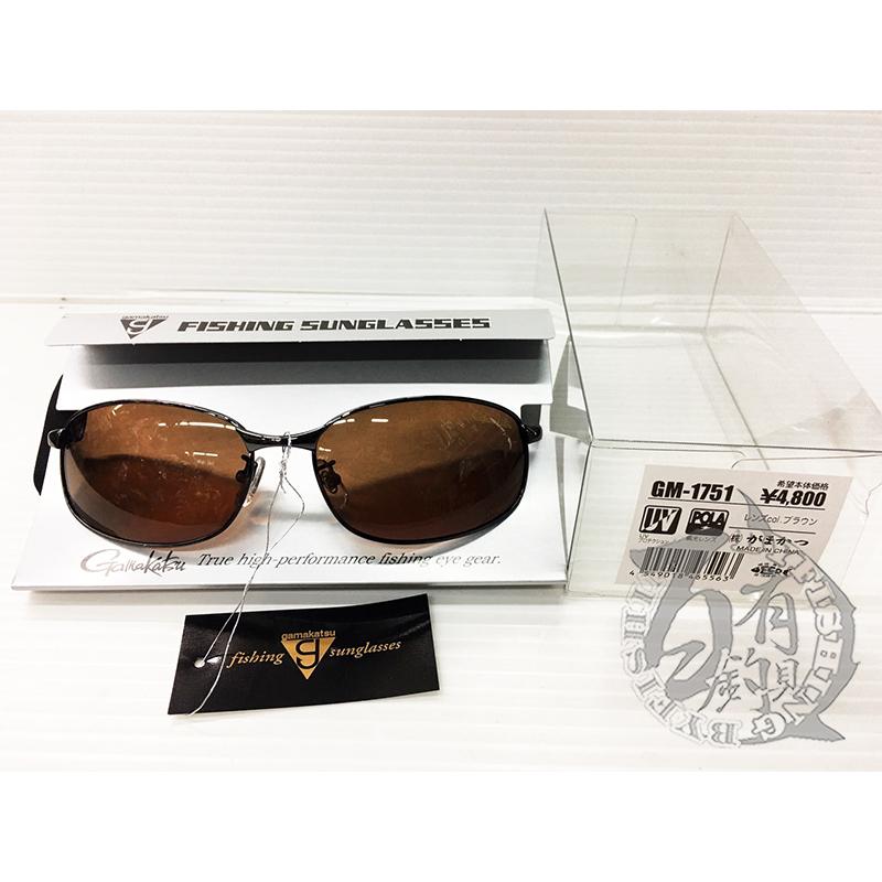 ◎百有釣具◎日本GAMAKATSU GM-1751 偏光鏡 棕色(465563)可加購GM-2084眼鏡盒-細節圖2
