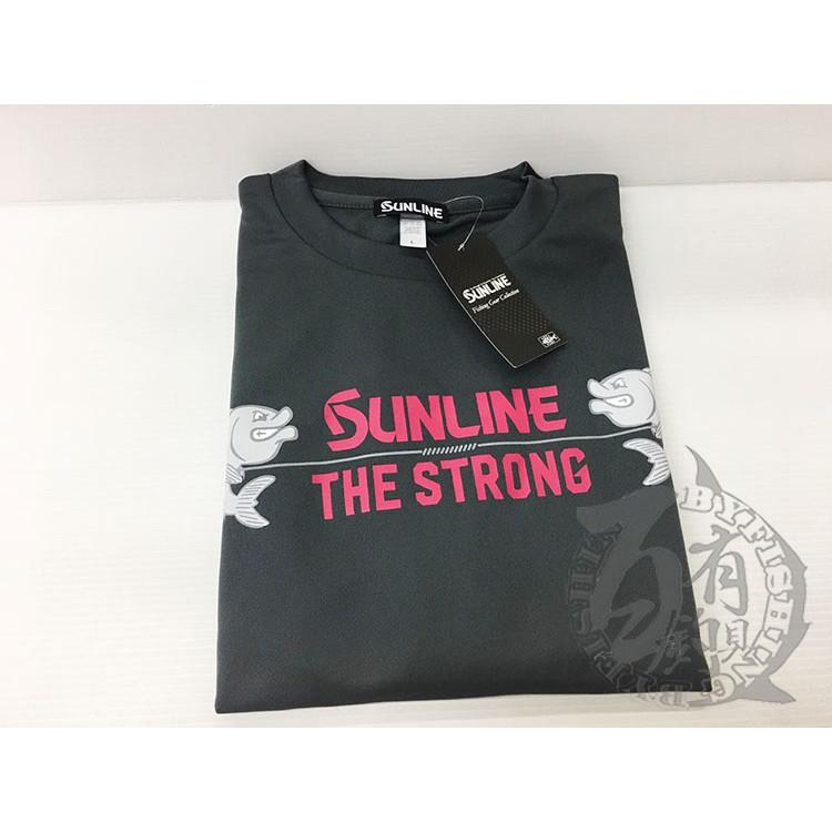 ◎百有釣具◎日本SUNLINE  SUW-15022DT  吸濕排汗 T恤 釣魚衣 黑色/深灰色 規格:L/LL-細節圖2