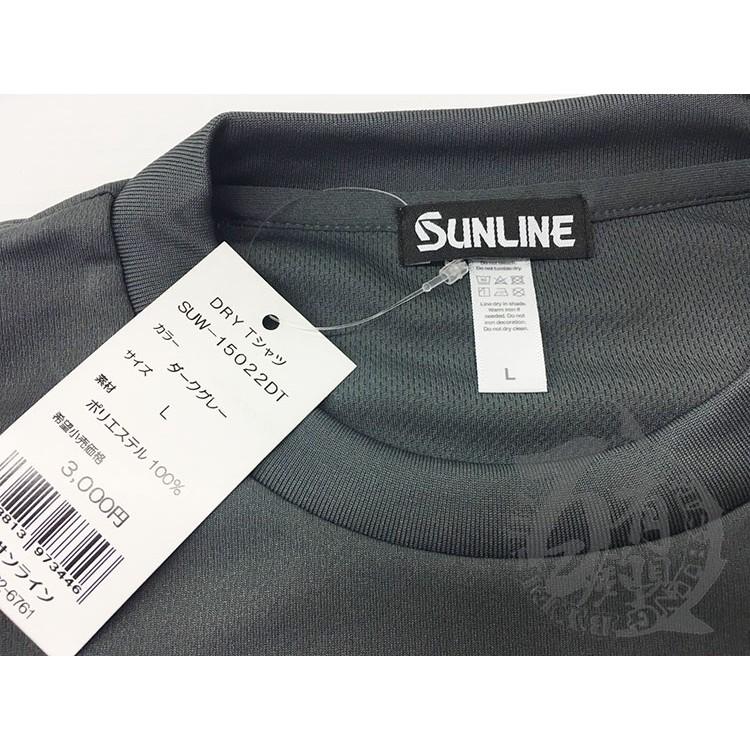 ◎百有釣具◎日本SUNLINE  SUW-15022DT  吸濕排汗 T恤 釣魚衣 黑色/深灰色 規格:L/LL-細節圖5