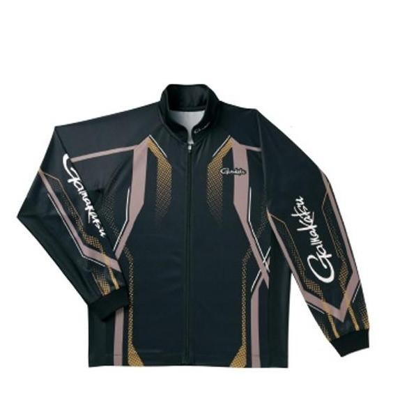 ◎百有釣具◎Gamakatsu GM-3569 Full Zip Tournament Shirt頂級長袖拉鍊排汗衫黑色-細節圖4