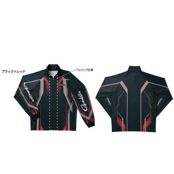 ◎百有釣具◎Gamakatsu GM-3569 Full Zip Tournament Shirt頂級長袖拉鍊排汗衫黑色-細節圖9