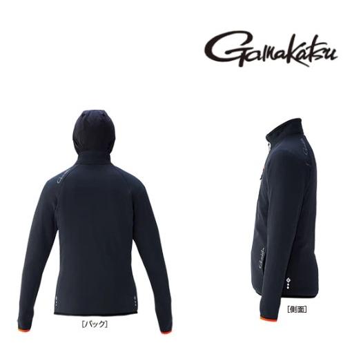 ◎百有釣具◎GAMAKATSU GM-3533 橙色標籤 ZIP-SWEAT PARKER 長袖 使用具有高拉伸輕質材料-細節圖2