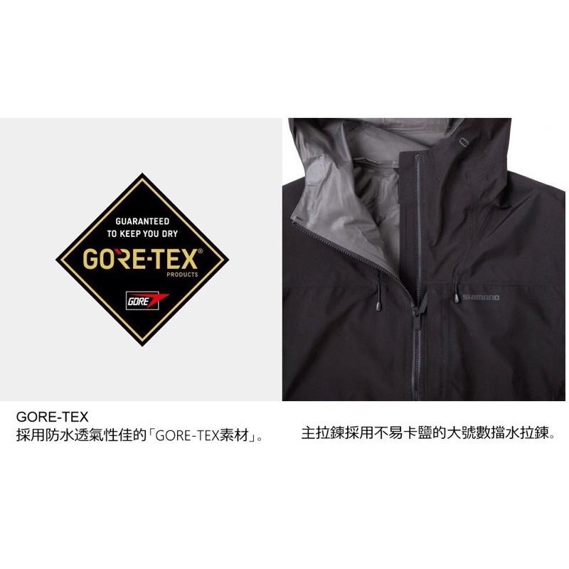 ◎百有釣具◎SHIMANO GORE-TEX機能防水釣魚夾克 連帽外套 RA-01JT 迷彩藍M/LXL~輕柔穿著感-細節圖3