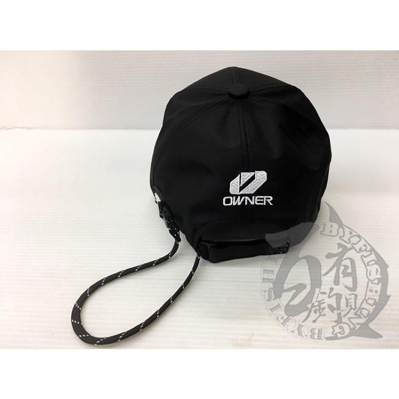 ◎百有釣具◎ OWNER C-12 防潑水透氣釣魚帽 附帽夾 黑紅色/黑銀色 日系品牌優惠價！-細節圖4