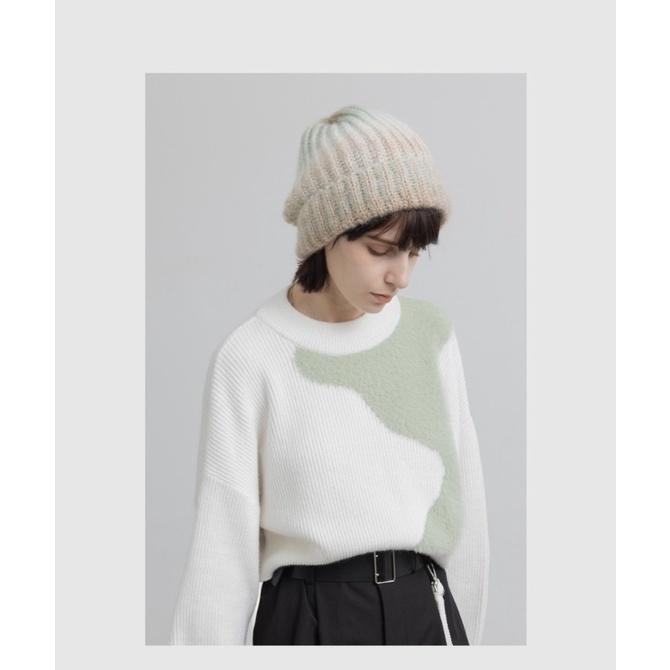 ʀᴏᴀɴɴᴀ_ᴋʀ不撞款原創設計師藝術感保暖休閒冷帽小眾設計感針織毛線帽-細節圖3