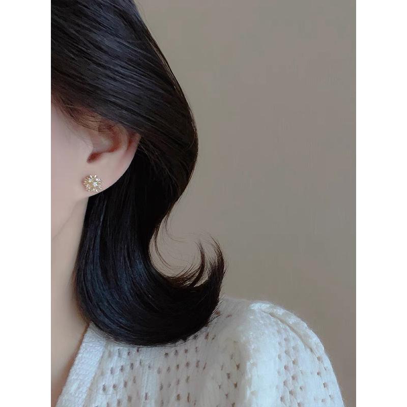 ʀᴏᴀɴɴᴀ_ᴋʀ精緻s925純銀針滿鑽繁星閃鑽滿天星耳釘小巧日常精緻女耳環高級感-細節圖4