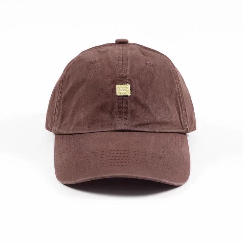 AS Countenance Cotton Washed Baseball Cap笑臉貼花水洗棒球帽老帽微笑鴨舌帽-細節圖5