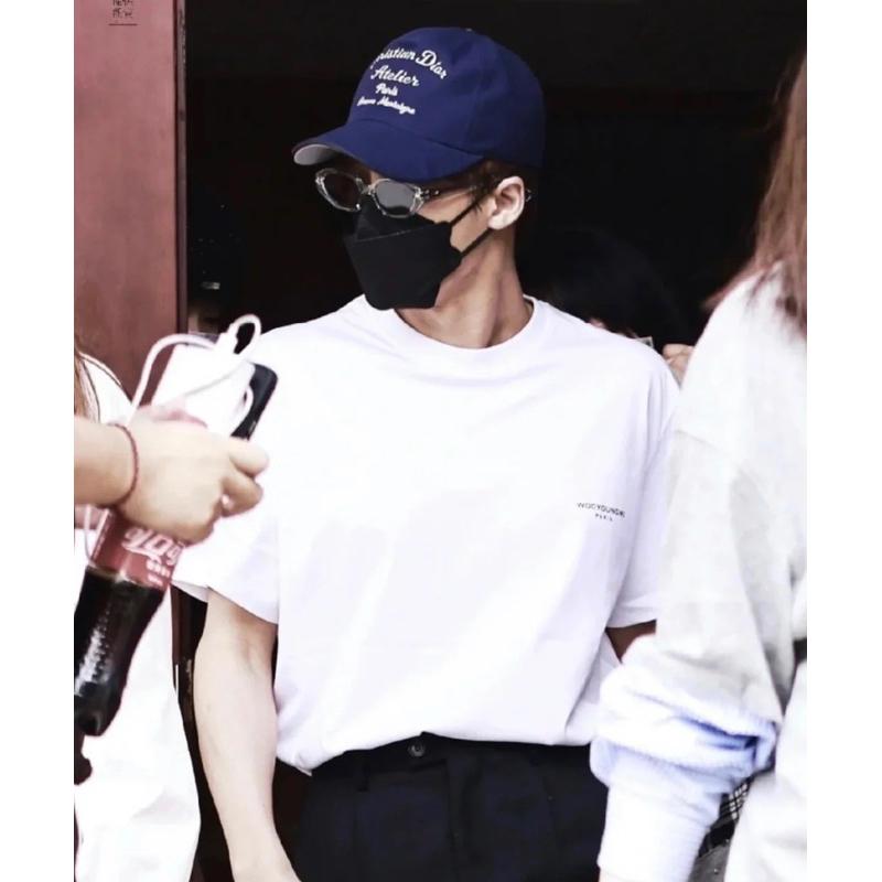 ʀᴏᴀɴɴᴀ_ᴋʀ「時髦神器」修飾頭型神器韓版新款𝐷𝑖𝑜𝑟家硬挺又修飾臉型黑色棉質帆布標徽刺繡休閒棒球帽鴨舌帽老帽-細節圖2