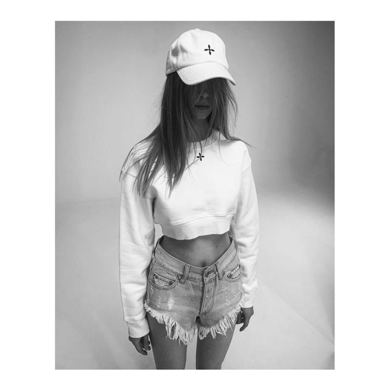 ʀᴏᴀɴɴᴀ_ᴋʀ黃曉明白鹿同款時尚潮牌SMF新款永恆十字軟頂棒球帽男女防曬鴨舌帽-細節圖2