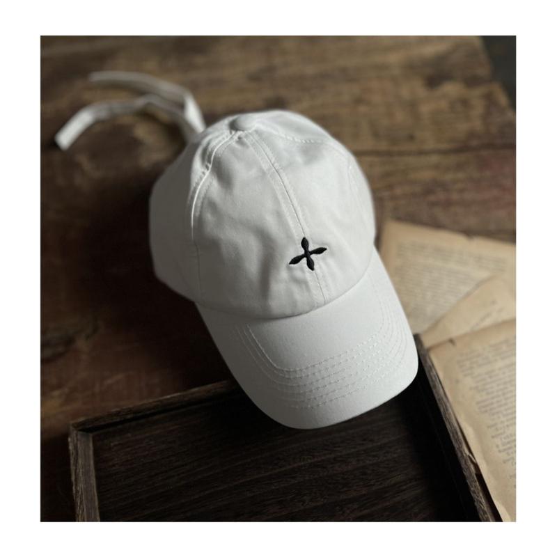 ʀᴏᴀɴɴᴀ_ᴋʀ黃曉明白鹿同款時尚潮牌SMF新款永恆十字軟頂棒球帽男女防曬鴨舌帽-細節圖7