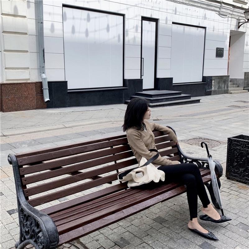 ʀᴏᴀɴɴᴀ_ᴋʀ腳口不規則黑色修身打底褲女高腰設計感小腳褲百搭顯瘦長褲-細節圖5