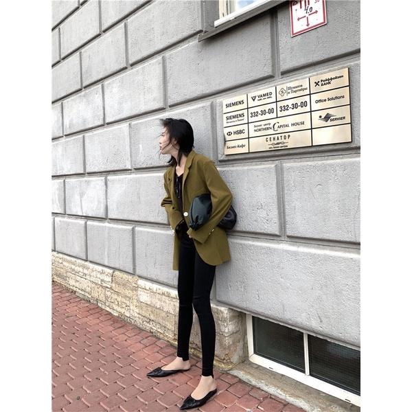 ʀᴏᴀɴɴᴀ_ᴋʀ腳口不規則黑色修身打底褲女高腰設計感小腳褲百搭顯瘦長褲-細節圖9