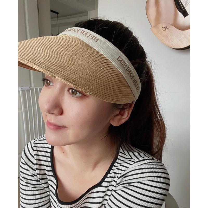 ʀᴏᴀɴɴᴀ_ᴋʀ艷陽夏日遮陽神器日本🇯🇵拉菲草帽極細草夏季出遊防曬帽空頂帽遮陽帽-細節圖5